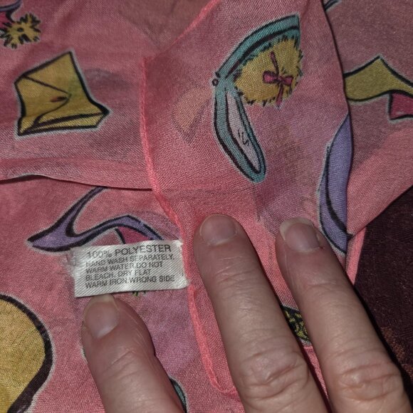 1994 Mattel Barbie Fossil Scarf 35th Anniversary Sheer Polyester - Picture 4 of 6